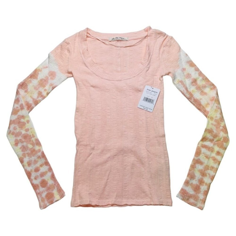 Free People Tie-Dye Scoop Neck Long Sleeve Size XS - Picture 3 of 12